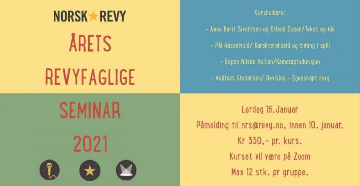 Plakat Årets revyfaglige seminar 2