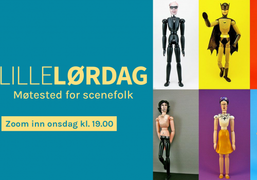 Lillelørdag logo med bilde av figurer på siden